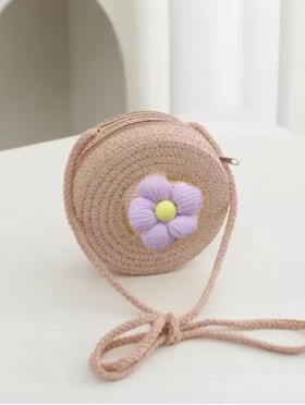 Crochet Mini Bag W/ Flower